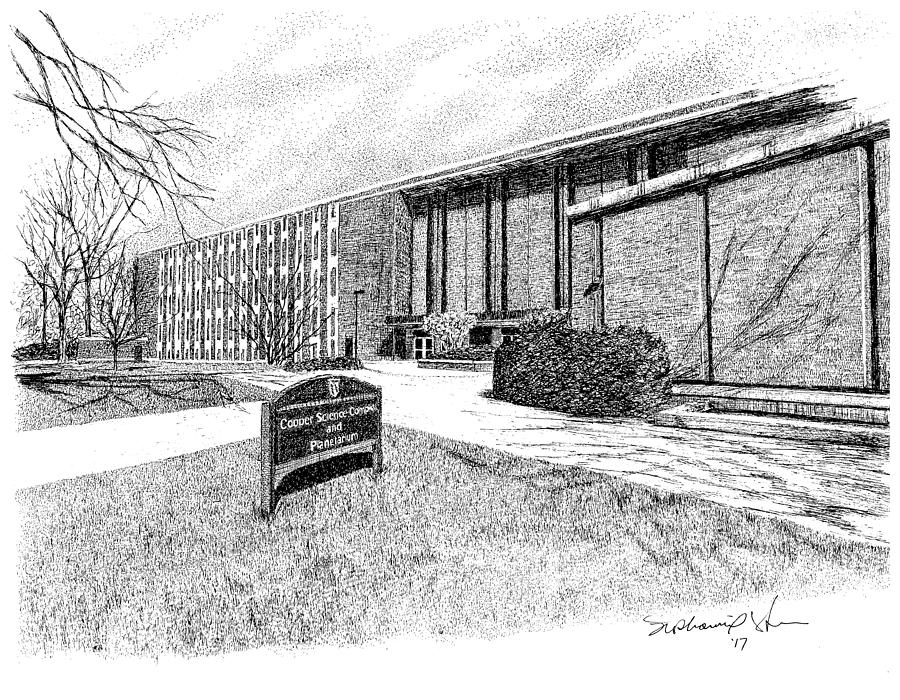 Cooper Science Building, Ball State University, Muncie, Indiana Drawing by Stephanie Huber