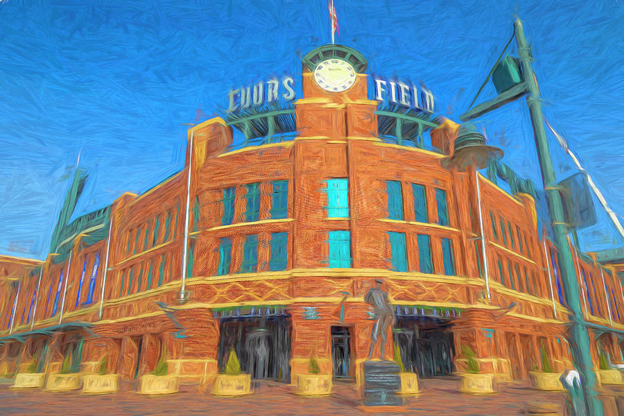 Coors Field Photo Painting Photograph by Lorraine Baum