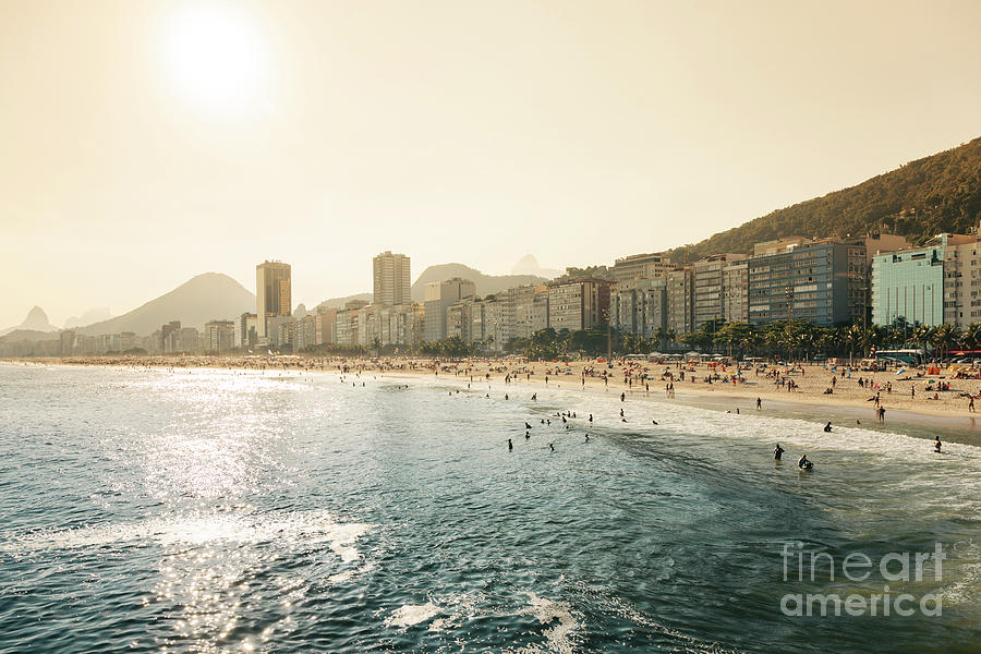 Copacabana And Leme Beach, Rio De Photograph by Travel motion