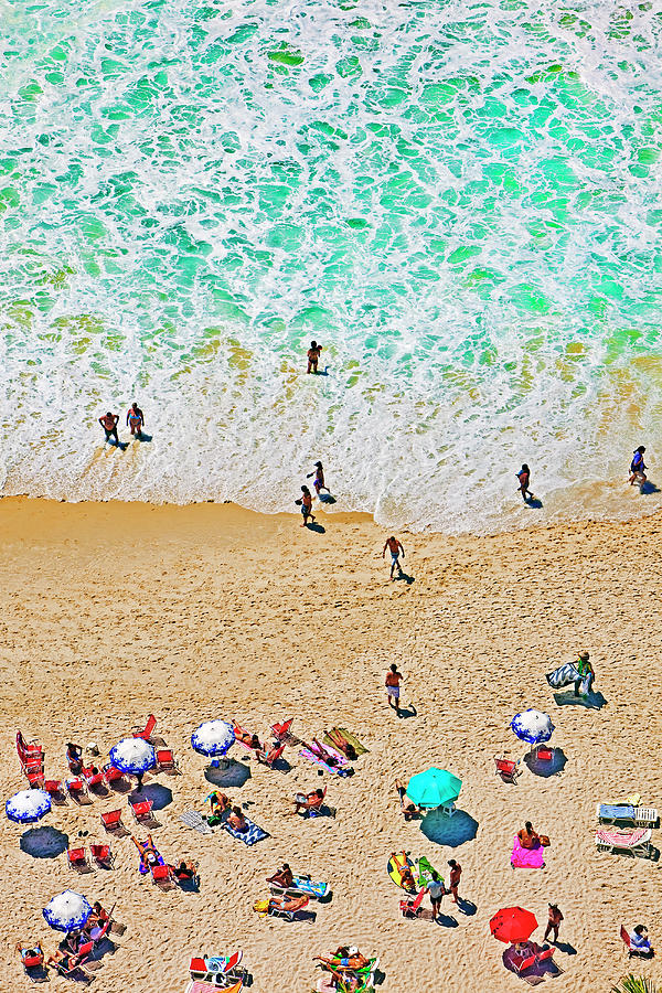Copacabana Beach, Sunbathers Photograph by John W Banagan