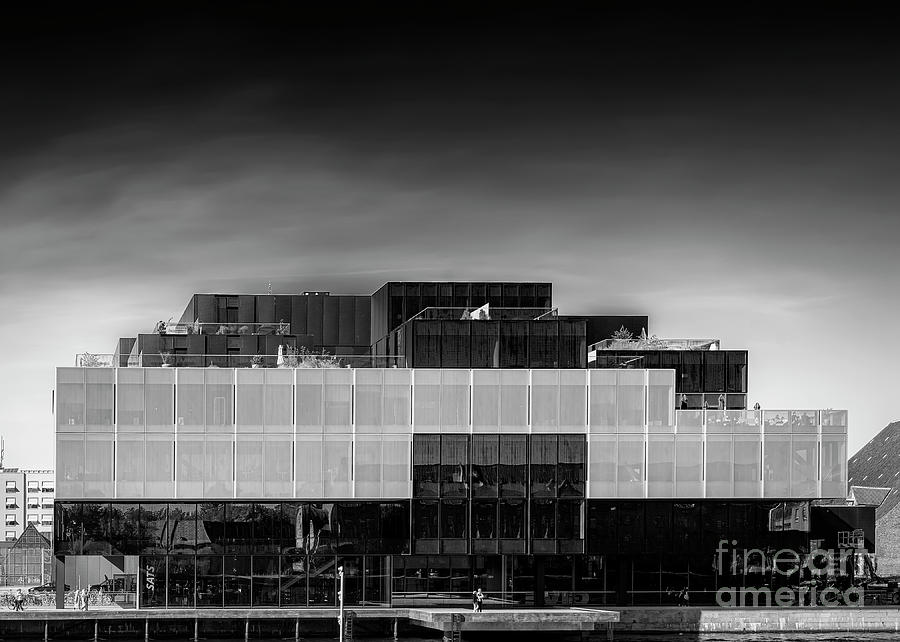 Copenhagen Blox Building Facade Mono Photograph by Antony McAulay