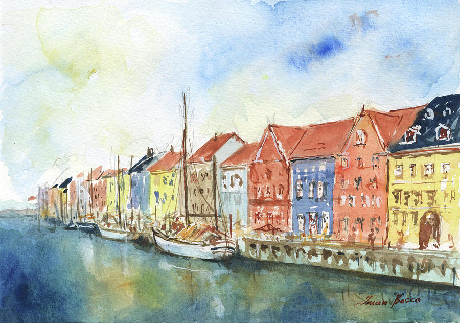 Copenhagen Nyhavn Painting by Juan Bosco
