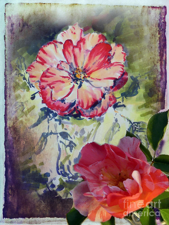 Copic Marker Rose Mixed Media by Ryn Shell