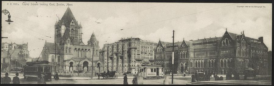 Copley Square Looking East, Boston, Mass. 1905 By Rotograph Company Painting