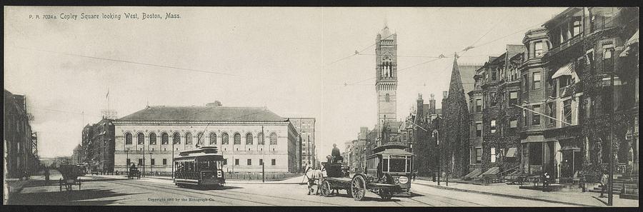 Copley Square Looking West, Boston, Mass. 1905 By Rotograph Company Painting