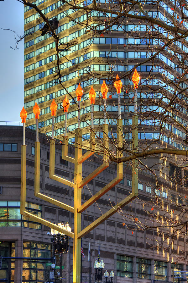 Copley Square Menorah - Boston by Joann Vitali Copley Square Menorah - Boston by Joann Vitali