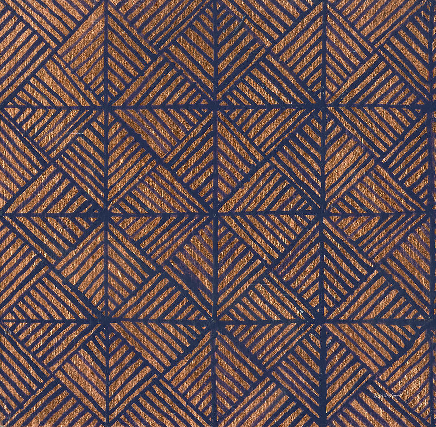Blue Painting - Copper Pattern II by Kathrine Lovell