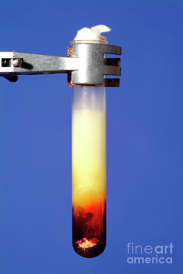 Copper Reacting With Sulphur Photograph by Martyn F. Chillmaid/science Photo Library