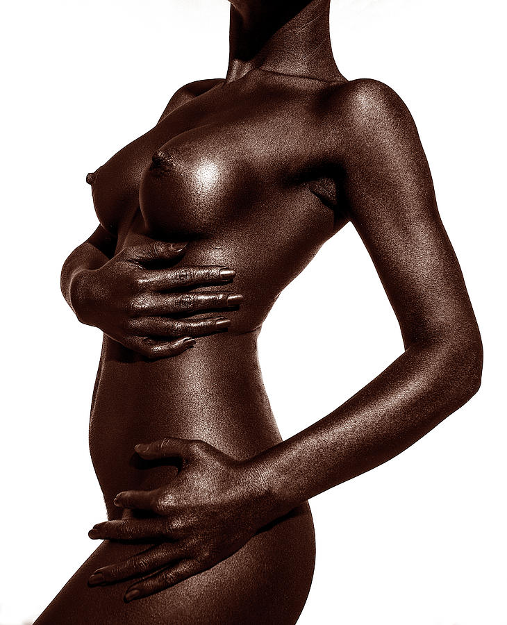 Copper-toned black and white torso Photograph by Anders Kustas