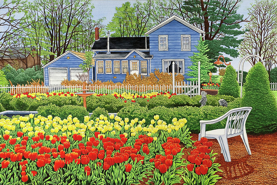 Spring Painting - Copper Top Gardens by Thelma Winter