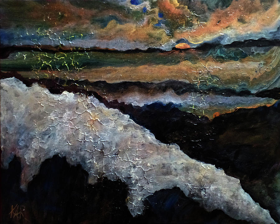 Surreal Painting - Coppery Landscape by Art by Kar Surreal Painting - Coppery Landscape by Art by Kar
