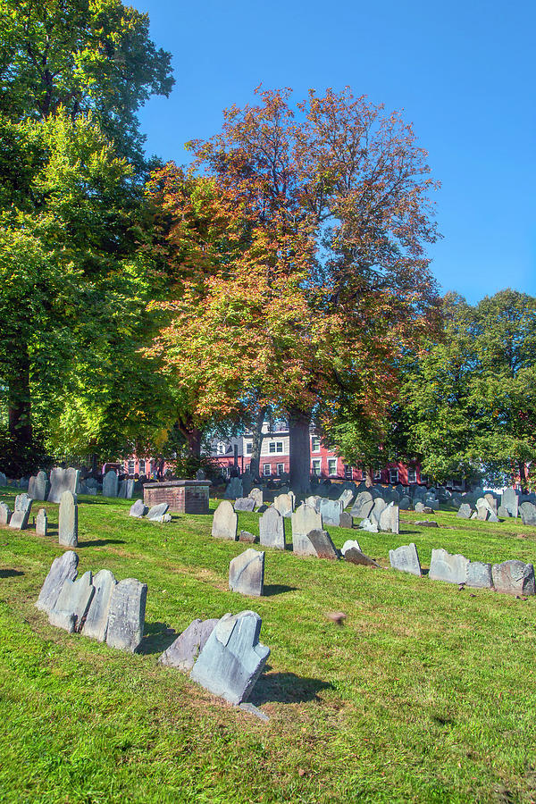 Copps Hill, Cemetery, Boston Ma Digital Art by Lumiere