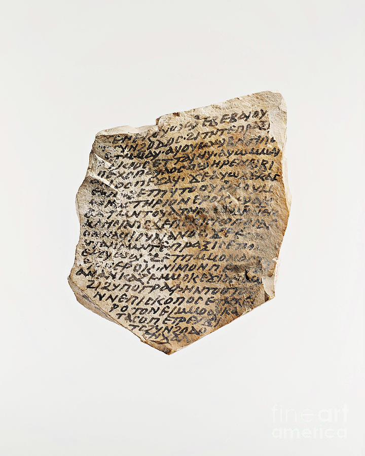 Byzantine Photograph - Coptic Inscription by Metropolitan Museum Of Art/science Photo Library