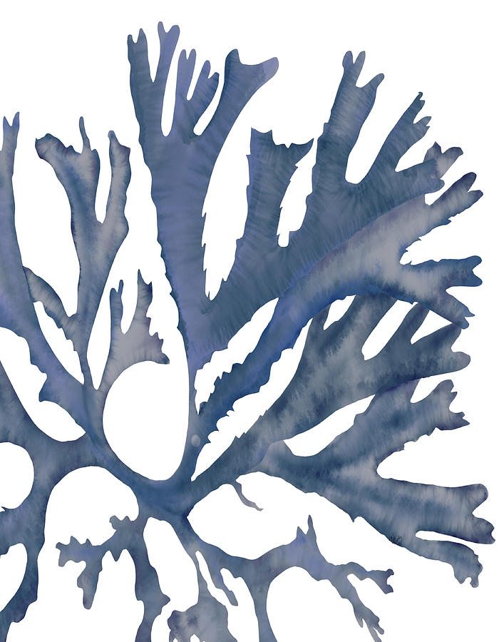 Tree Painting - Coral 18 Blue Large by Fab Funky