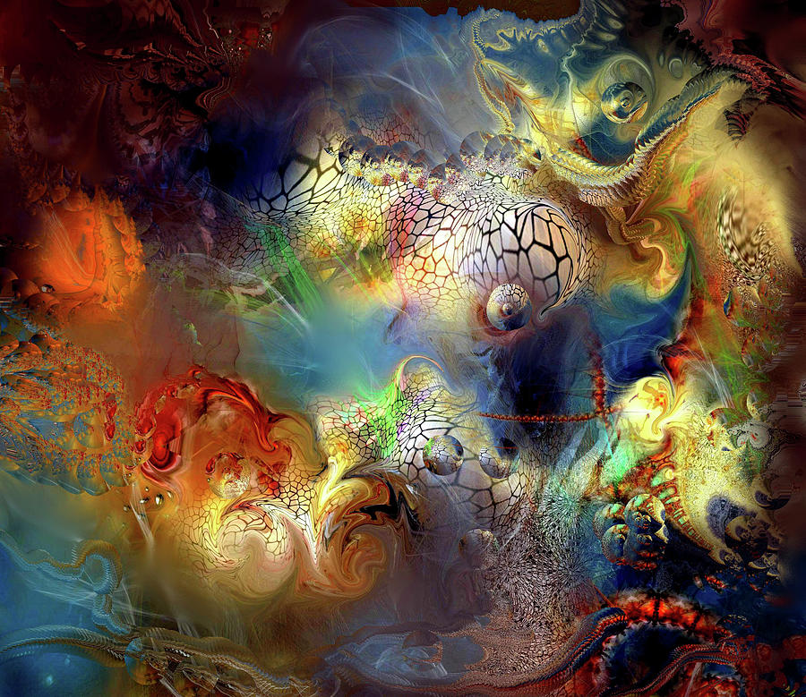 Abstract Digital Art - Coral Reef 17 by Natalia Rudzina