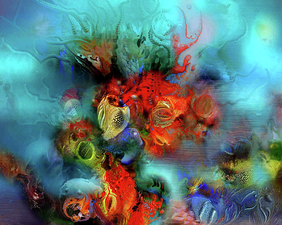 Fish Digital Art - Coral Reef Red by Natalia Rudzina