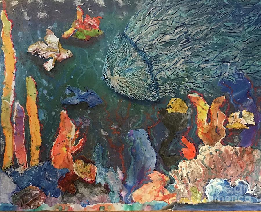 Coral Reef Mixed Media by Susan Cliett