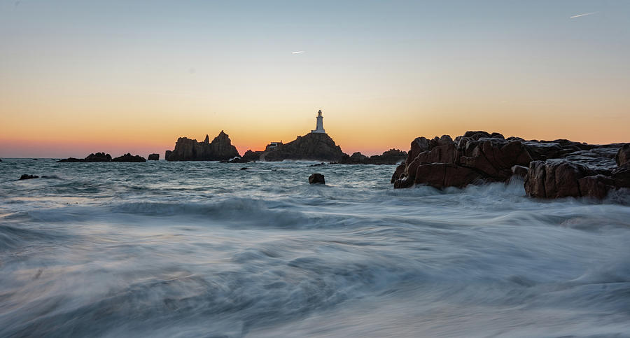 Sunset Photograph - Corbiere Lighthouse after sunset by Silviu Dascalu