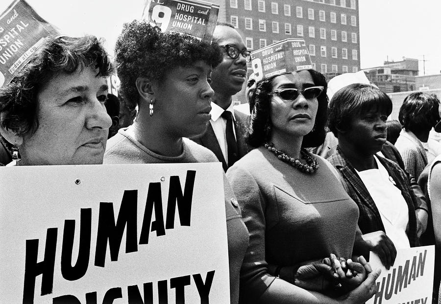 Coretta Scott King Joins March Photograph by Claflin University