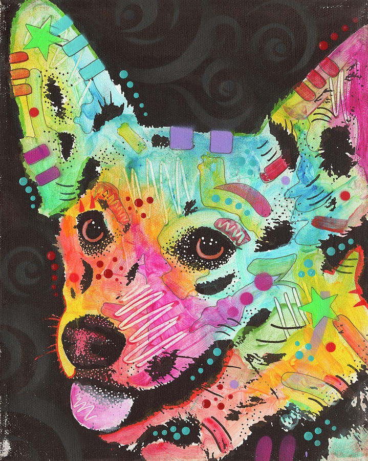 Animal Mixed Media - Corgi Pup by Dean Russo- Exclusive