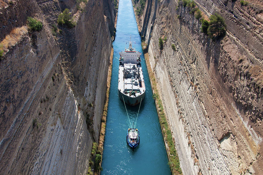 Corinth Canal, Greece Photograph by Paul Boyden - Polimo