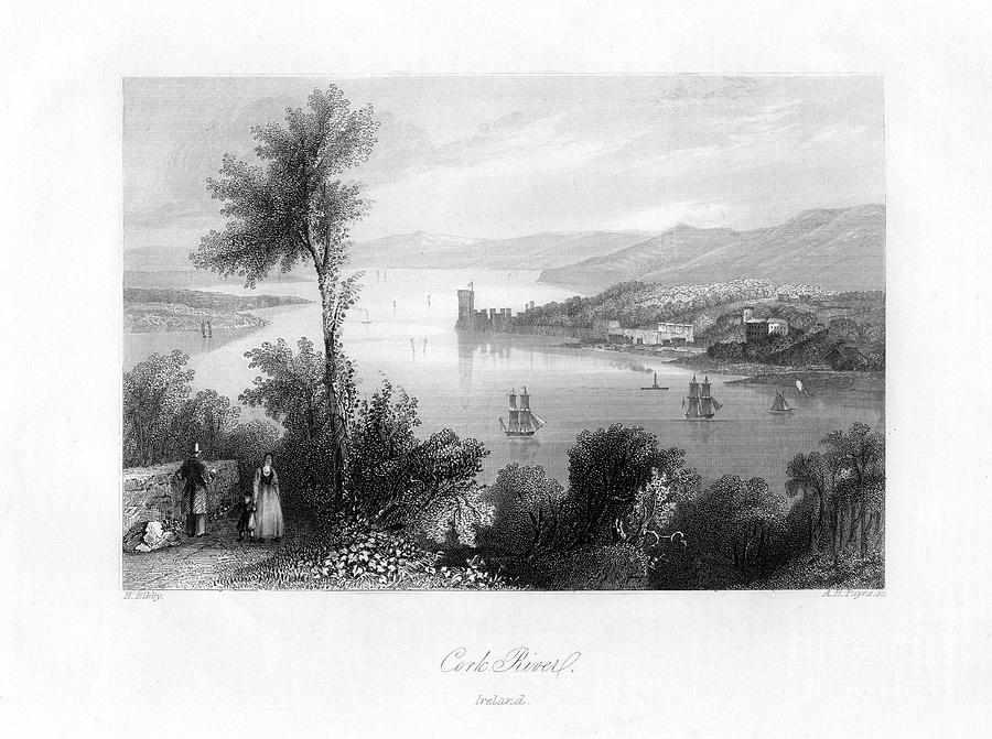Cork River, Ireland, C1800-1860.artist Drawing by Print Collector