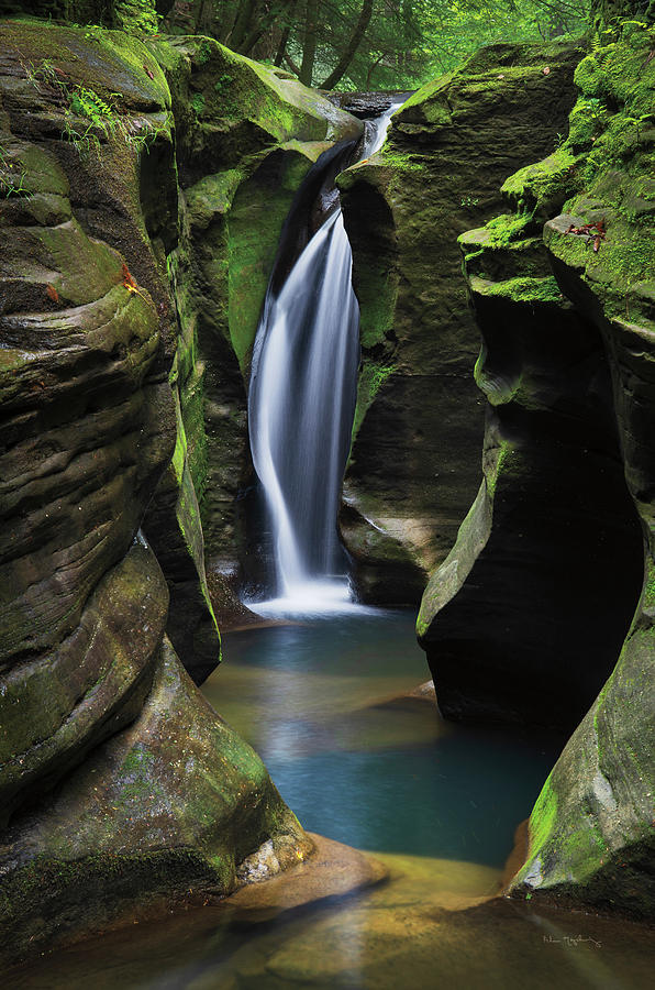 Nature Photograph - Corkscrew Falls Ohio by Alan Majchrowicz