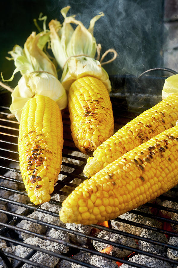 Corn Cobs On Bbq Photograph by Arjan Smalen Photography