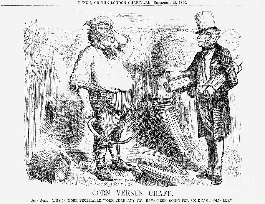 Corn Versus Chaff, 1860 Drawing by Print Collector