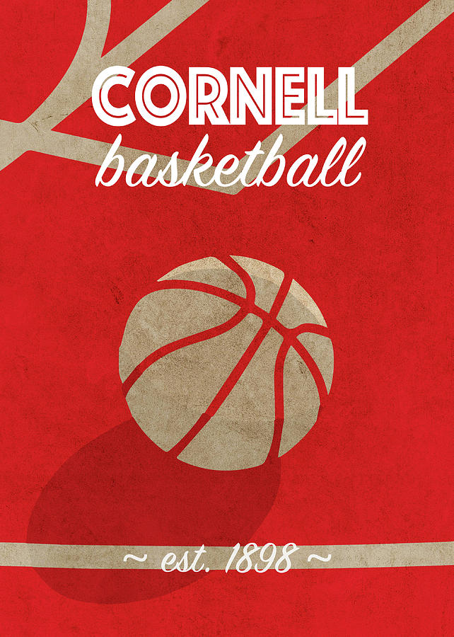 Basketball Mixed Media - Cornell College Basketball Retro Vintage University Poster Series by Design Turnpike