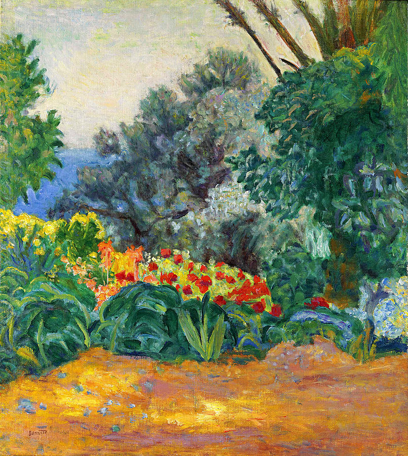  Corner of a Garden with Flower Bed Painting by Pierre Bonnard