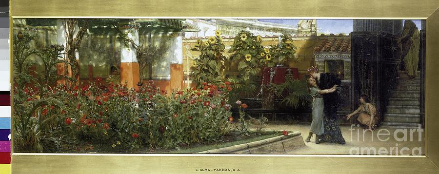 Corner Of A Roman Garden, 1878 Painting by Lawrence Alma-tadema