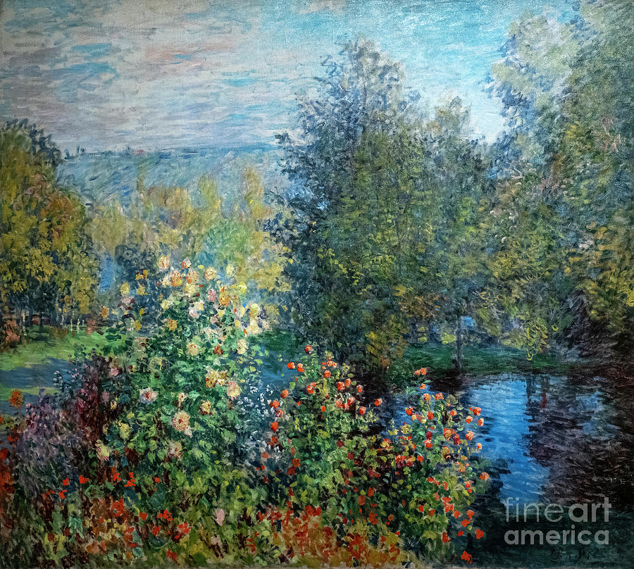 Corner Of The Garden At Montgeron, 1876 By Monet Painting by Claude Monet