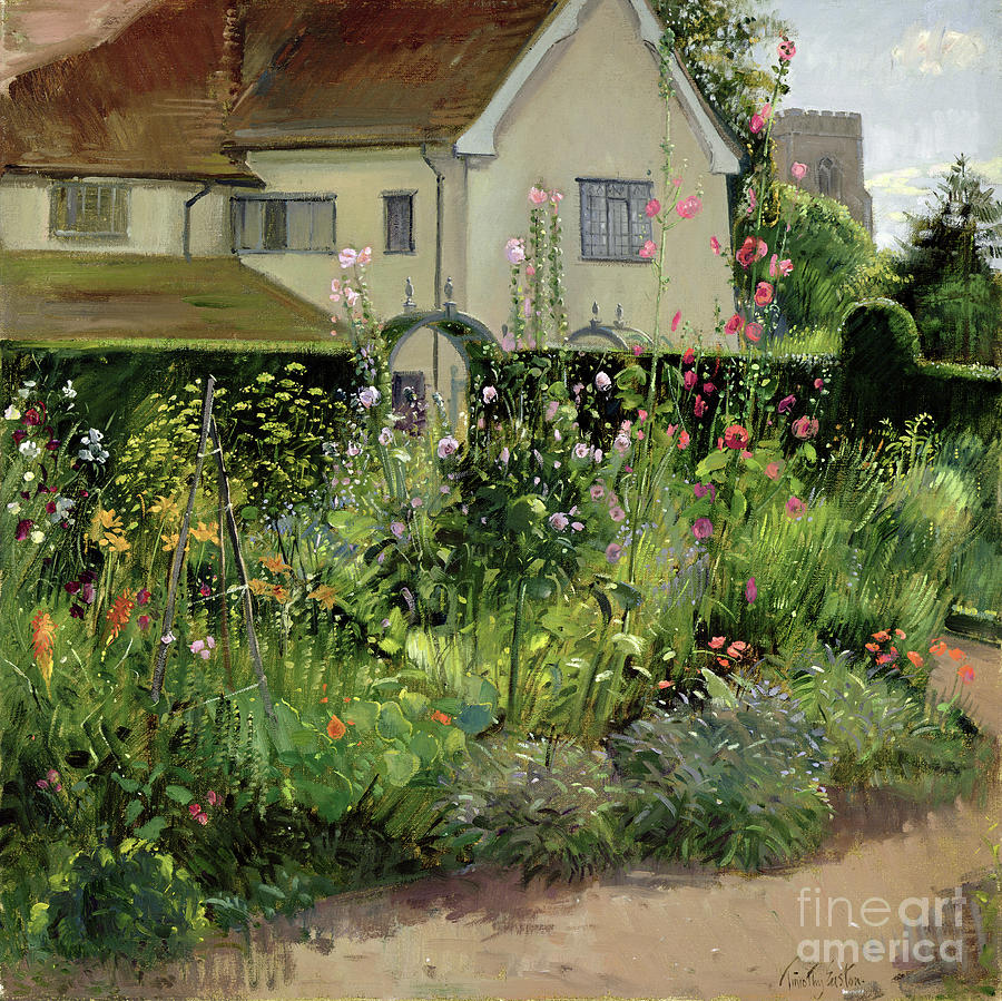 Corner Of The Herb Garden Painting by Timothy Easton