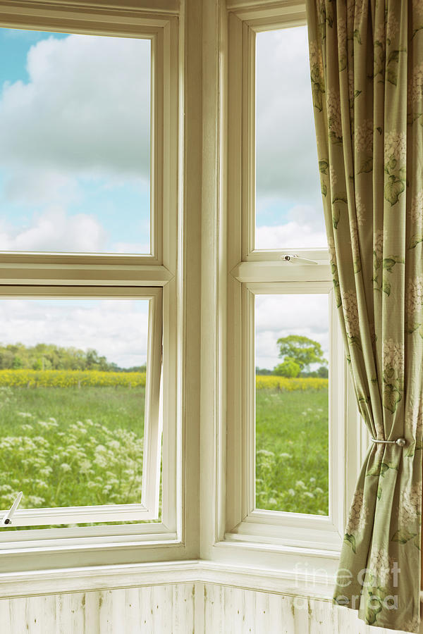 Summer Photograph - Corner Window Overlooking Landscape by Amanda Elwell