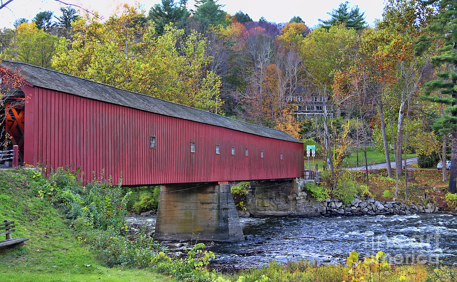 Cornwall Covered Bridge  4026 Photograph by Jack Schultz