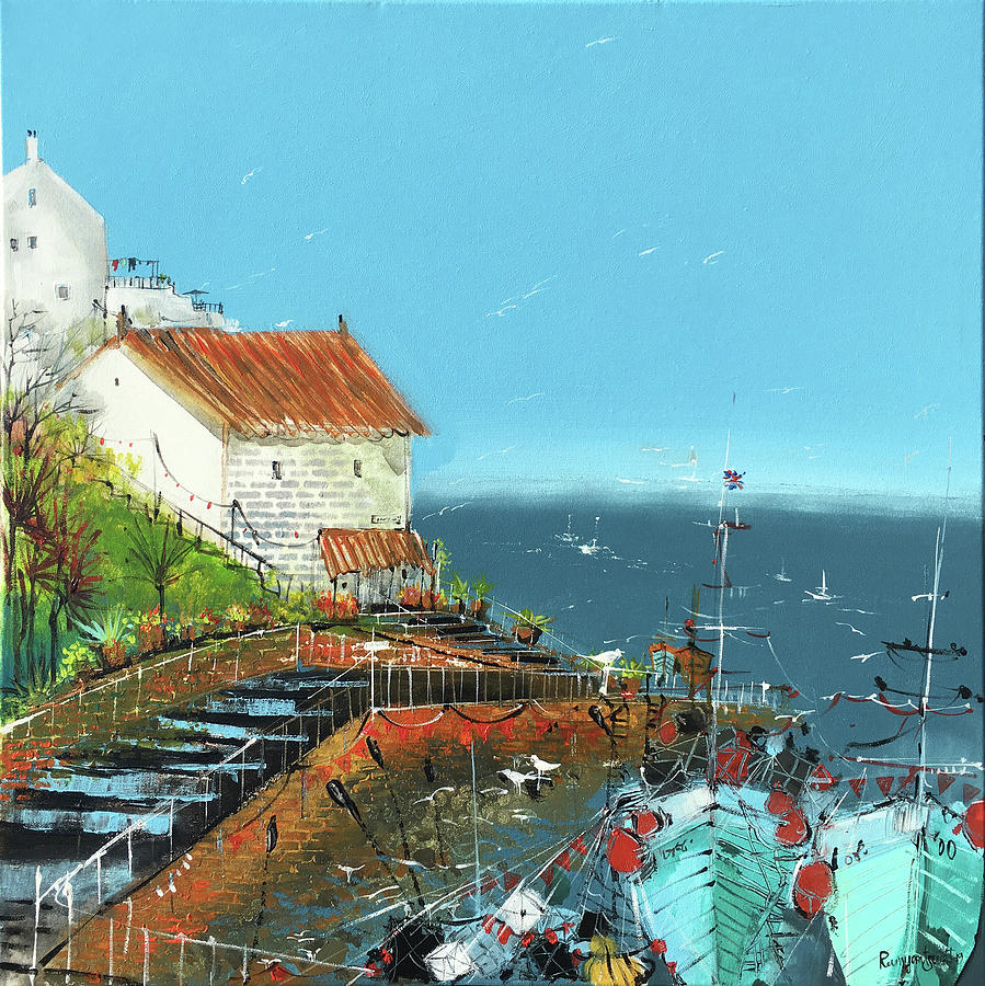 Cornwall Sunny Harbour Painting