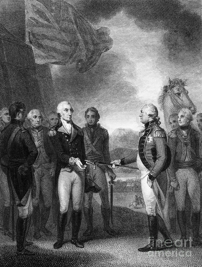 Cornwallis Gives Sword To Washington Photograph by Bettmann