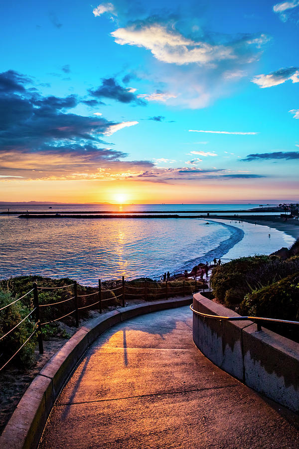 Corona Del Mar Sunset Walkway Photograph by Tyler Kanode - Pixels