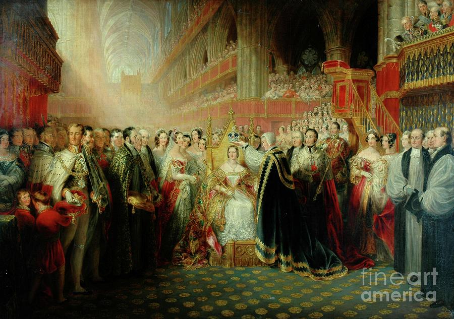 Coronation Of Queen Victoria Painting by Edmund Thomas Parris