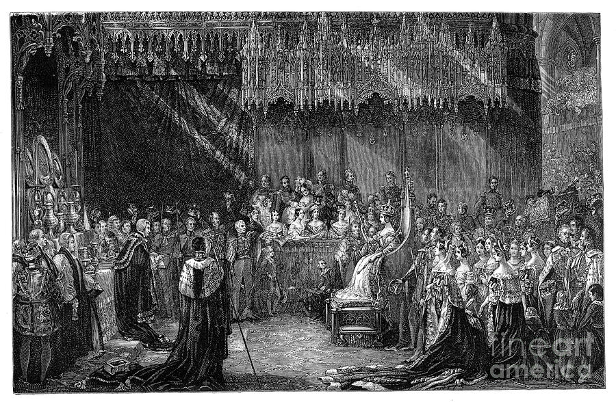 Coronation Of Queen Victoria Drawing by Print Collector
