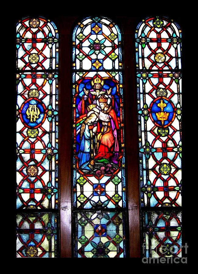 Coronation of The Blessed Virgin Mary Stained Glass Window Saint Marys Pennsylvania Photograph by Rose Santuci-Sofranko