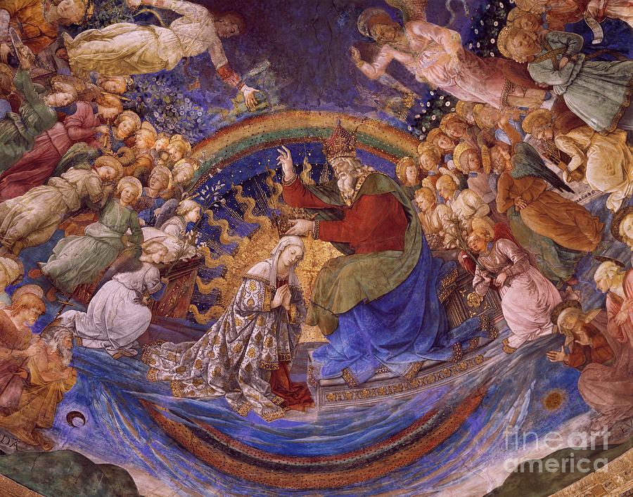 Coronation Of The Virgin, Detail Painting by Fra Filippo Lippi