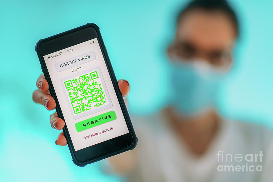 Coronavirus App With Qr Code Photograph by Microgen Images/science Photo Library
