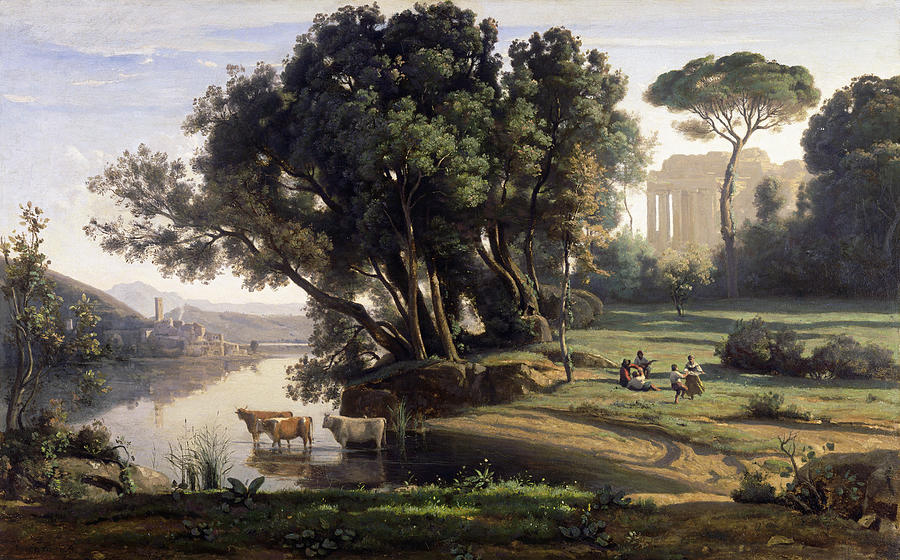 Italian Landscape, C1835 Painting by Jean-baptiste-camille Corot