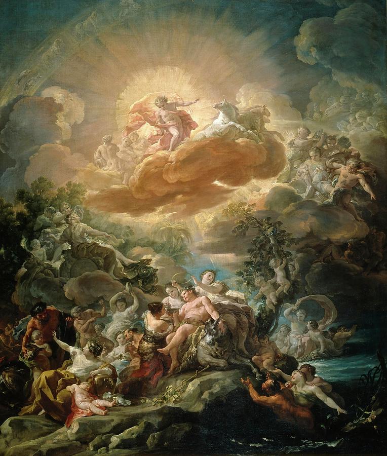 Corrado Giaquinto / The Birth of the Sun and the Triumph of Bacchus, ca. 1761, Italian School. Painting by Corrado Giaquinto -c 1703-1765-