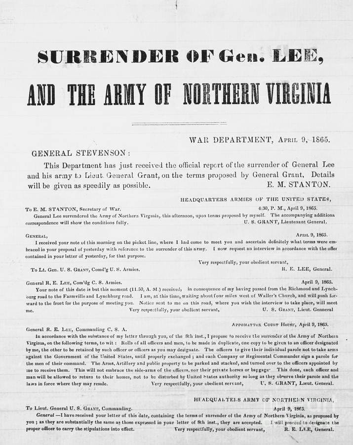 Correspondence Regarding The Surrender Photograph by Bettmann