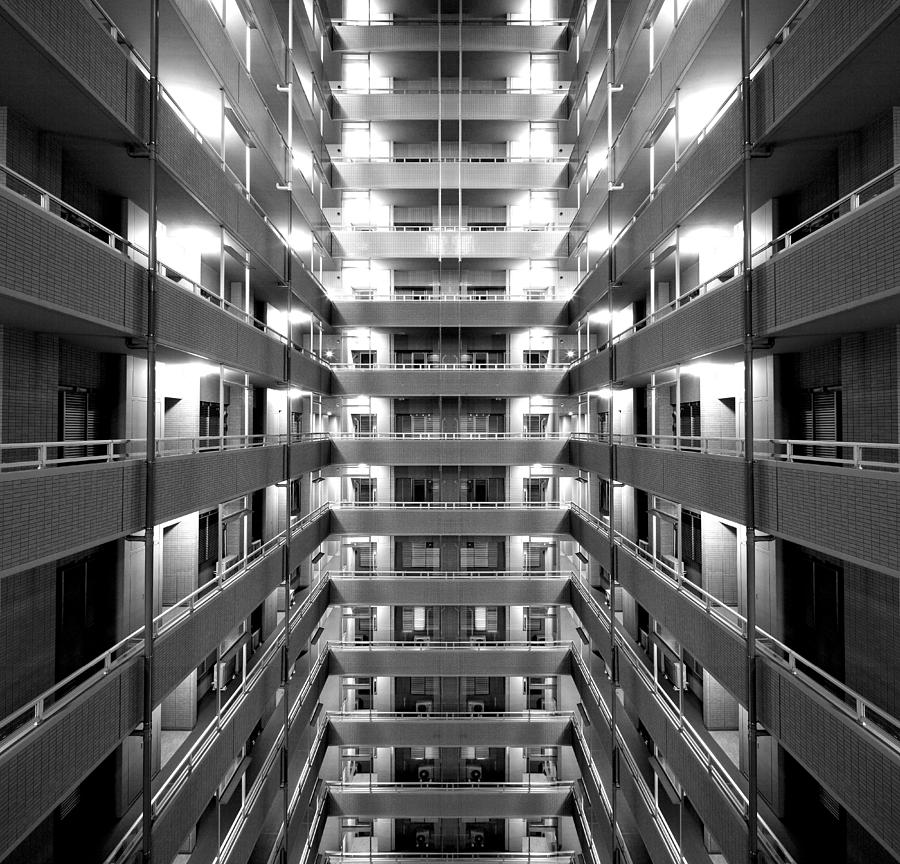Black And White Photograph - Corridor by Koji Tajima