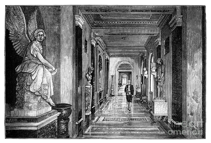 Corridor, Osborne House Drawing by Print Collector