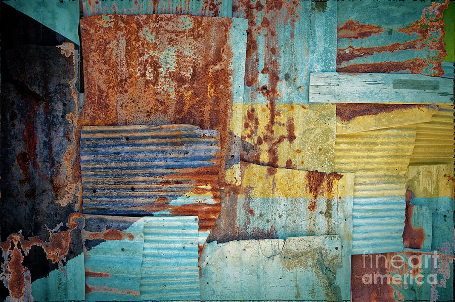 Corrugated Iron Bahamas Flag Photograph by Antony McAulay